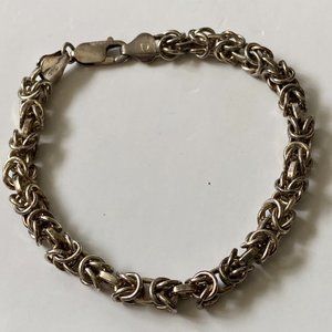 Sterling Silver Byzantine Link Bracelet